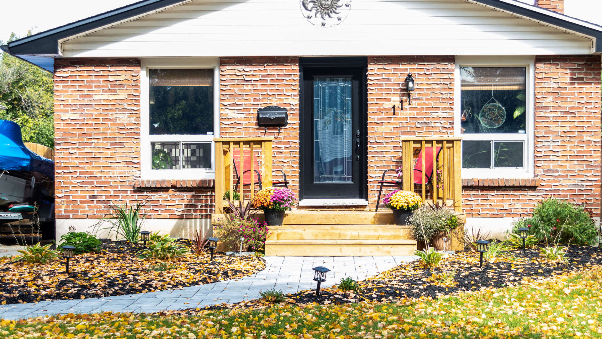Front porch and walkway project in London Ontario: a house front makeover.