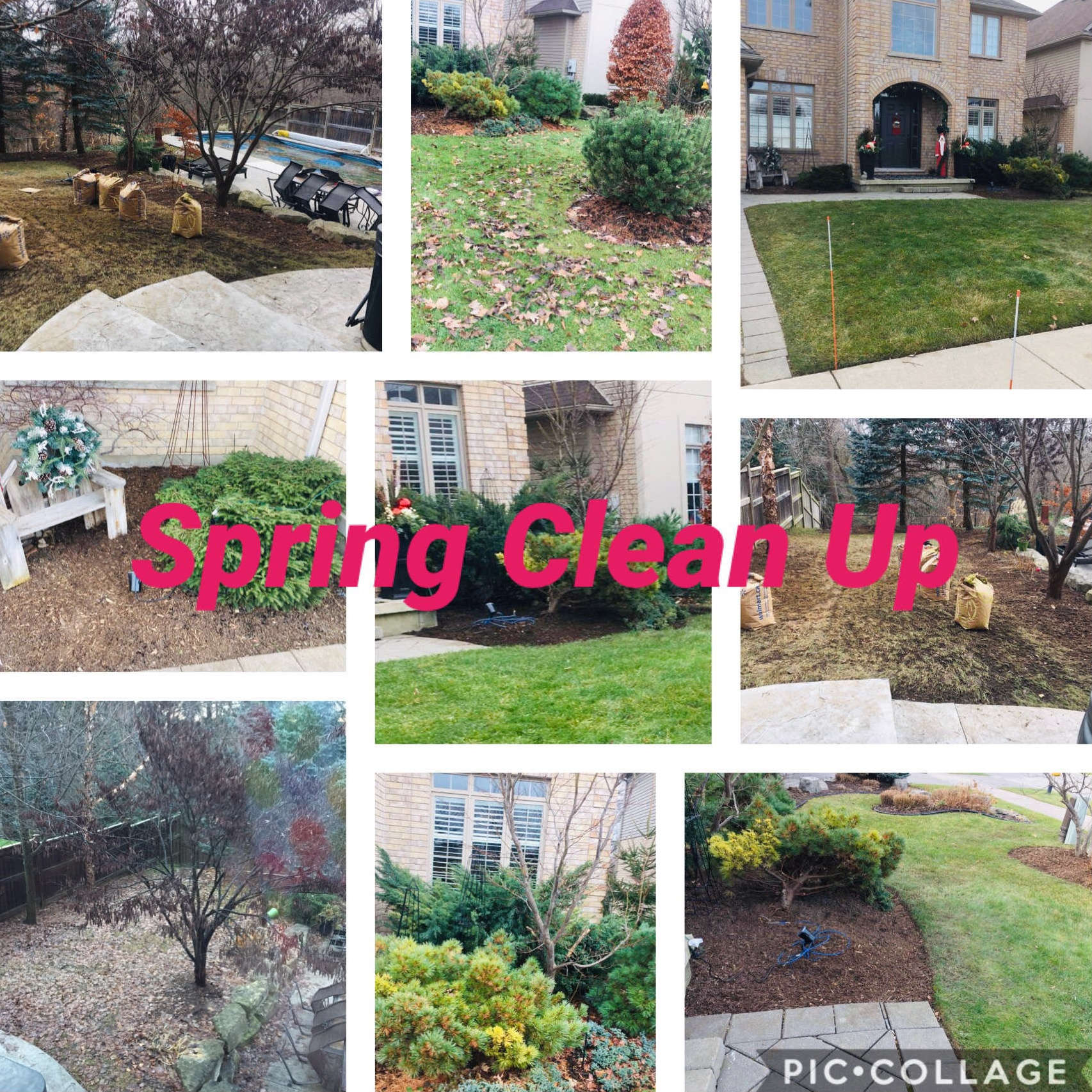 Spring and fall clean up projects in London Ontario.